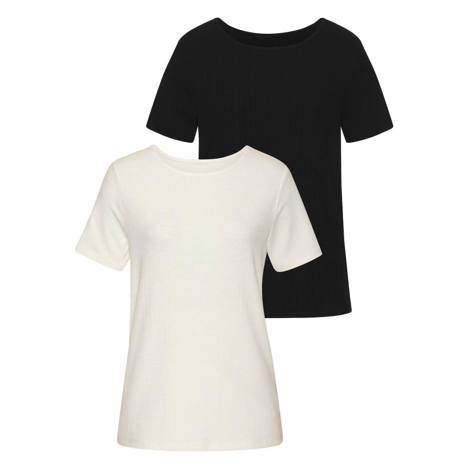 VIVANCE VIVANCE Shirt zwart / wit -