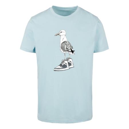 mister tee Mister Tee Shirt lichtblauw / zwart / wit