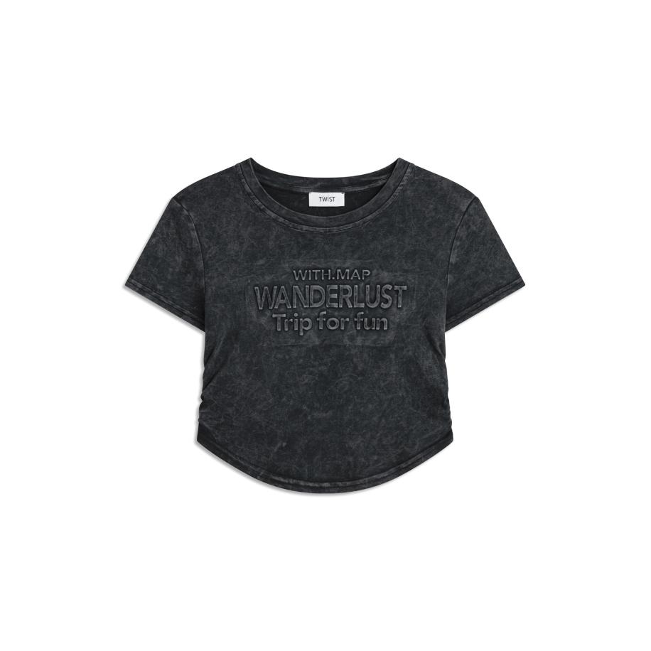 Twist Twist Shirt Crinkle antraciet -