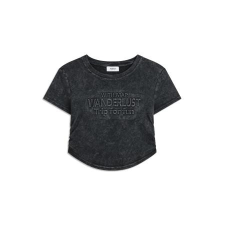 Twist Twist Shirt Crinkle antraciet