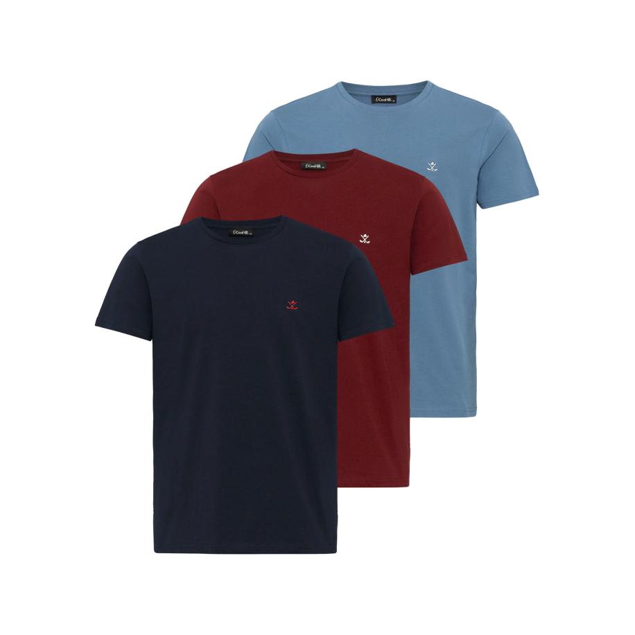 Cool Hill Cool Hill Shirt blauw / kersrood / wit -