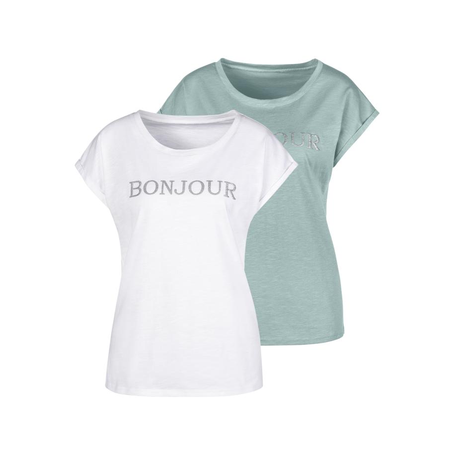 VIVANCE VIVANCE Shirt pastelgroen / offwhite -