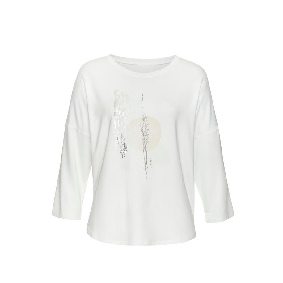 Lascana LASCANA Shirt poederroze / zilver / wit -