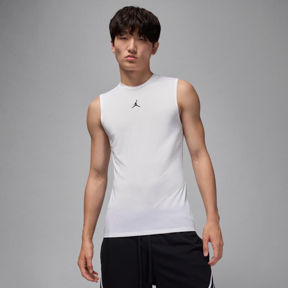 Jordan Sport Dri-FIT basistanktop zonder mouwen voor heren - Wit Wit