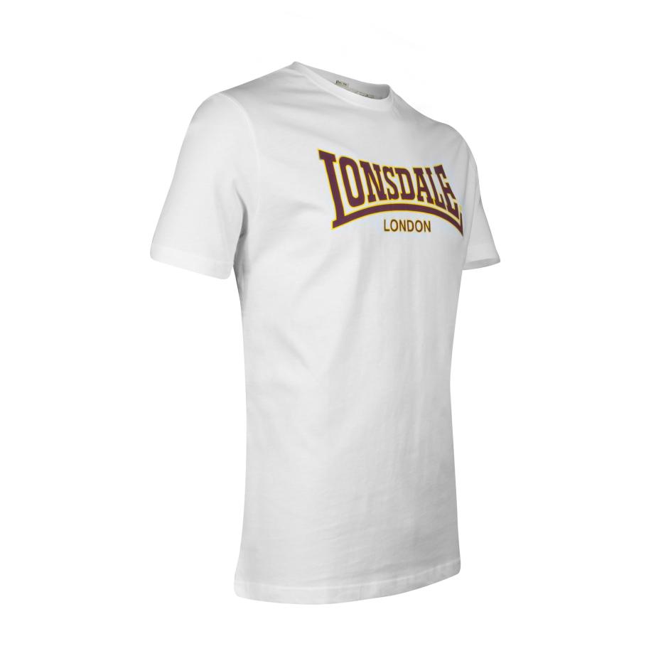 LONSDALE Shirt Classic bruin / geel / wit Wit