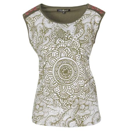 KOROSHI KOROSHI Shirt kaki / offwhite