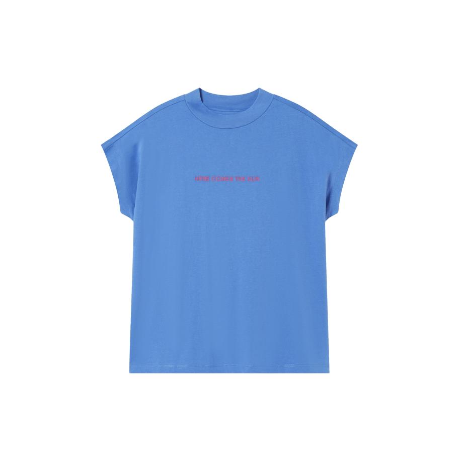 thinking mu Thinking MU Shirt HERES COMES THE SUN blauw / rosa -