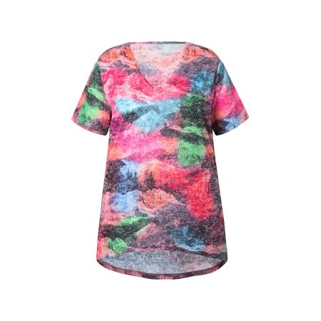 Angel of Style Shirt lichtgrijs / lichtgroen / koraal / wijnrood