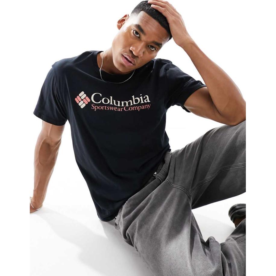 Columbia - CSC Basic - T-shirt met logo in zwart Zwart
