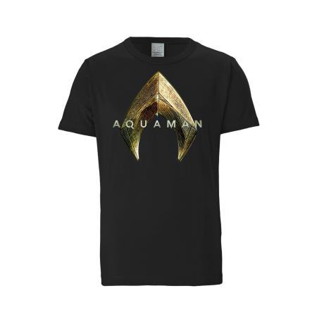LOGOSHIRT Shirt DC Comics - Aquaman Logo zwart