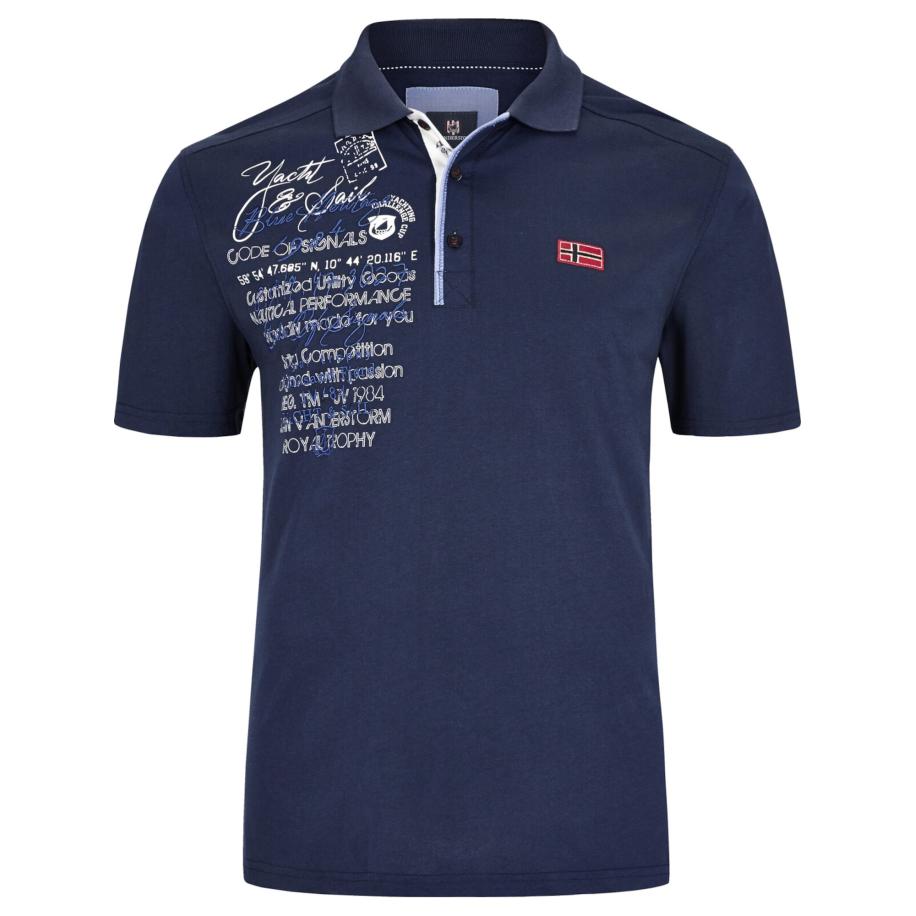 jan vanderstorm Jan Vanderstorm Shirt Jano navy / wit -