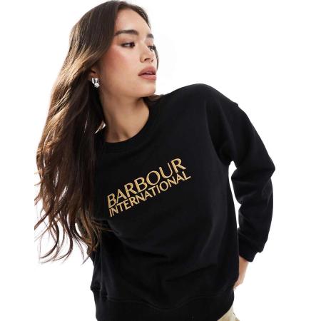 Barbour International Dakota Sweatshirt met ronde hals in zwart