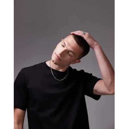 ARKET - T-shirt van zware kwaliteit jersey in zwart