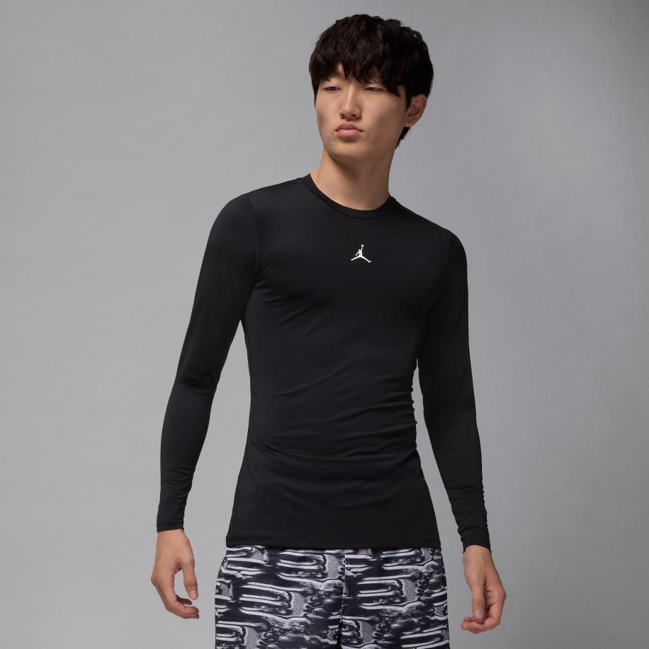 Jordan Sport Dri-FIT basistop met lange mouwen voor heren - Zwart Zwart