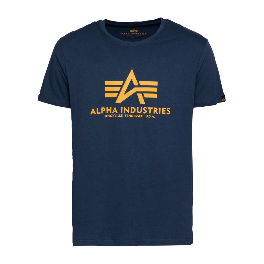 Alpha Industries ALPHA INDUSTRIES Shirt donkerblauw / mosterd -