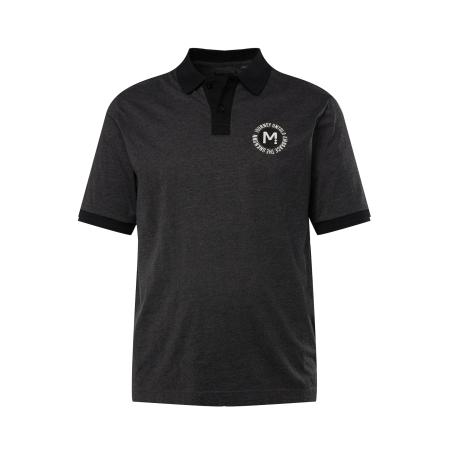 men plus Men Plus Shirt antraciet / zwart / wit