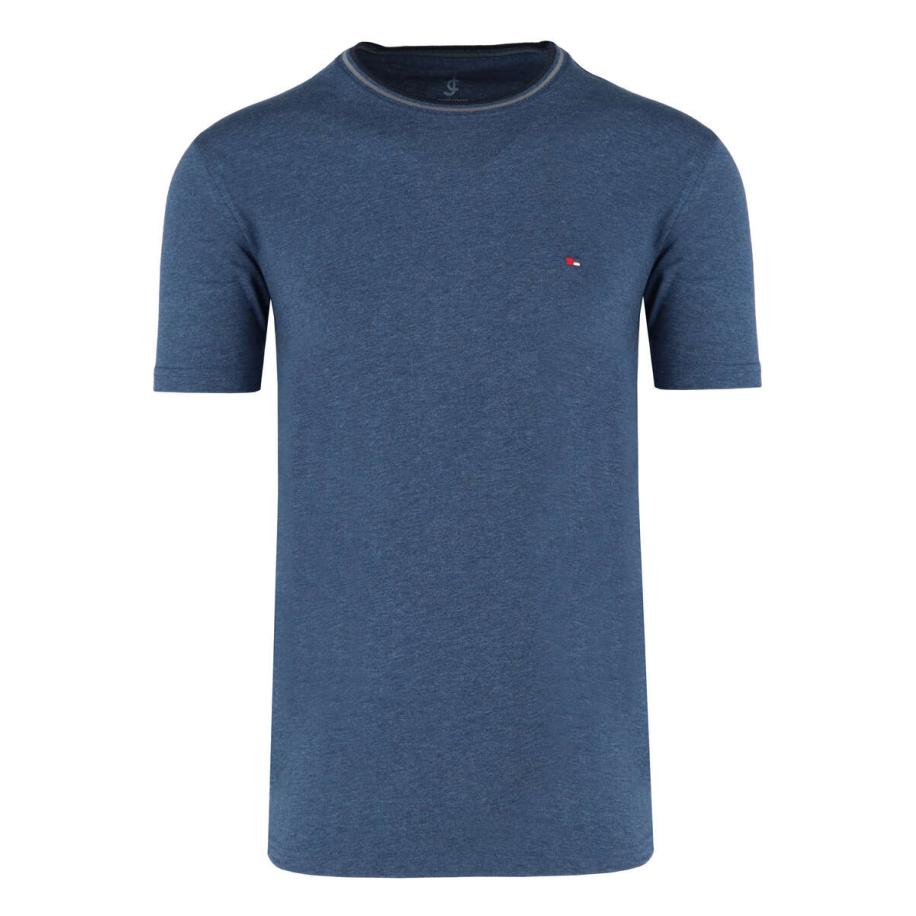Jupiter T-Shirt ronde hals marine, Effen Blauw