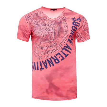 Rusty Neal Rusty Neal Shirt donkerblauw / lichtrood