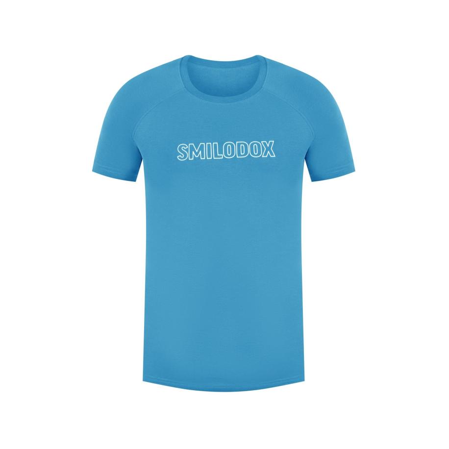 Smilodox Smilodox Shirt Timmy petrol / wit -