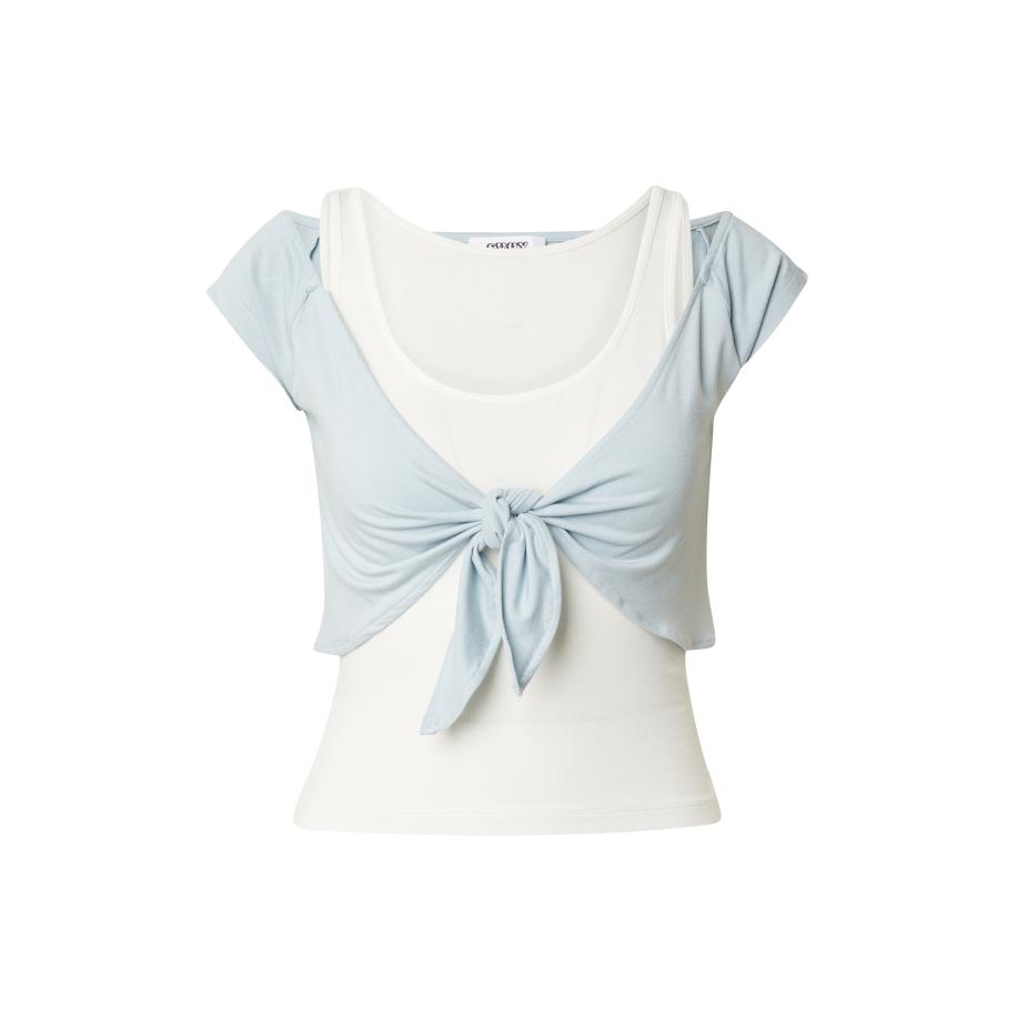 SHYX SHYX Shirt Clara lichtblauw / wit -