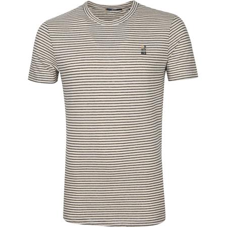 No Excess T-Shirt Strepen Yarn Dye Beige