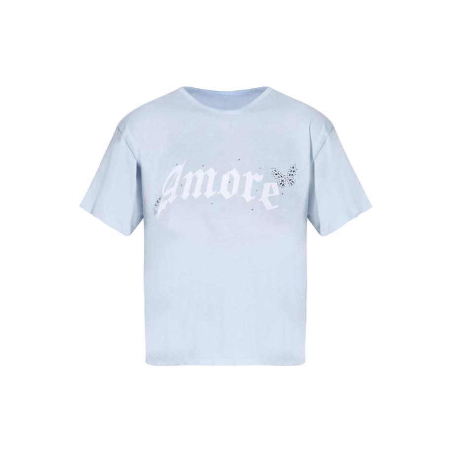 No Matter What No Matter What Shirt lichtblauw / wit -