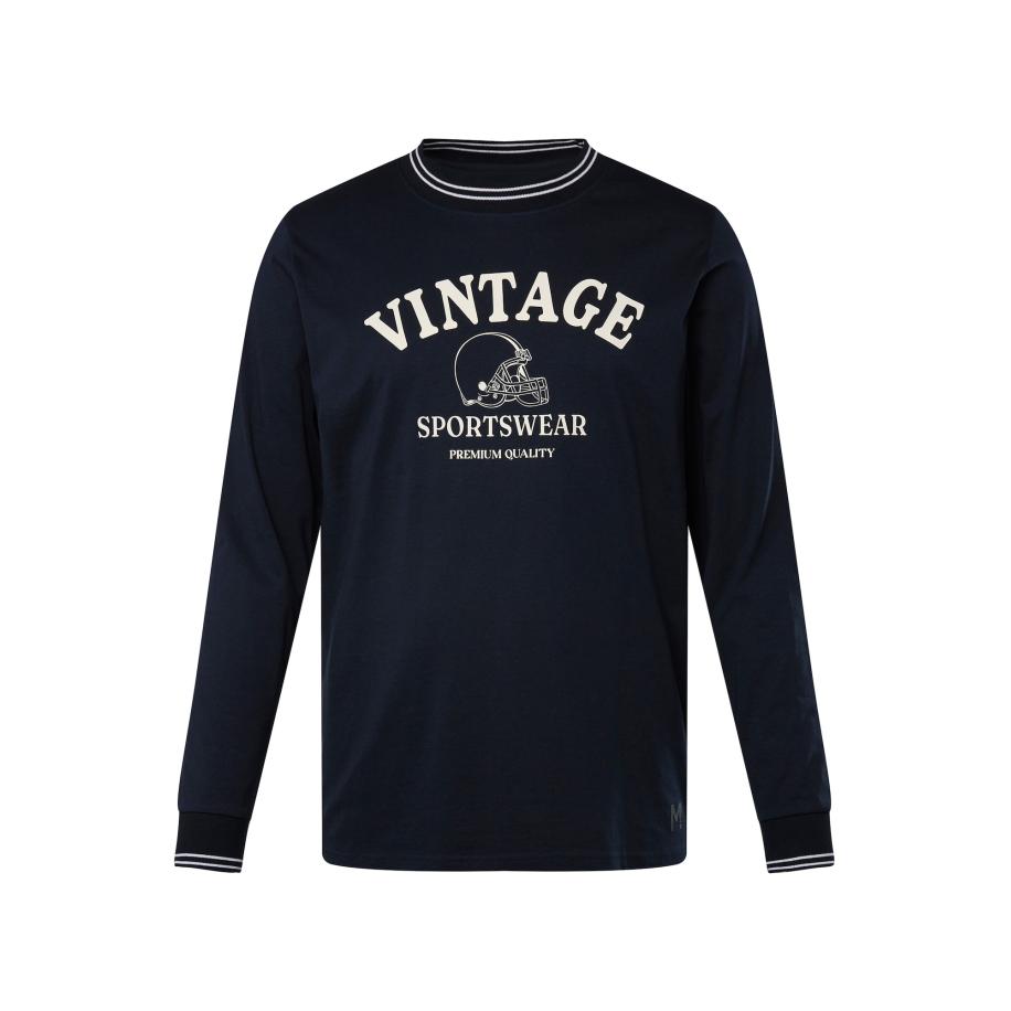 men plus Men Plus Shirt marine / wit -