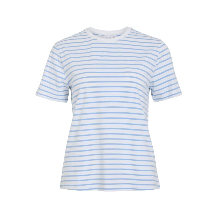 Vila VILA Shirt lichtblauw / wit -