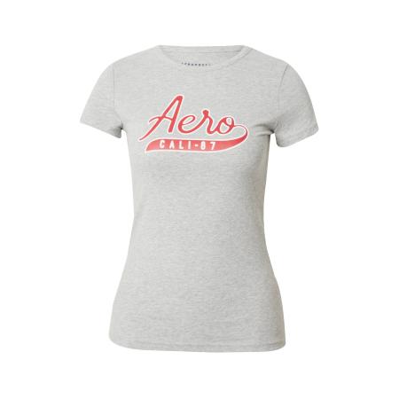 Aeropostale AÉROPOSTALE Shirt CALI grijs gemêleerd / bloedrood / natuurwit