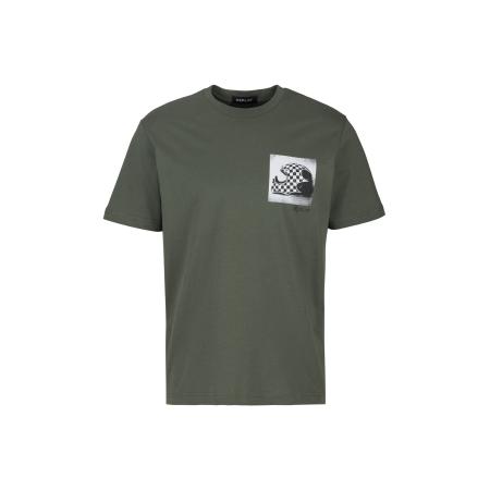 Replay REPLAY Shirt kaki / zwart / wit