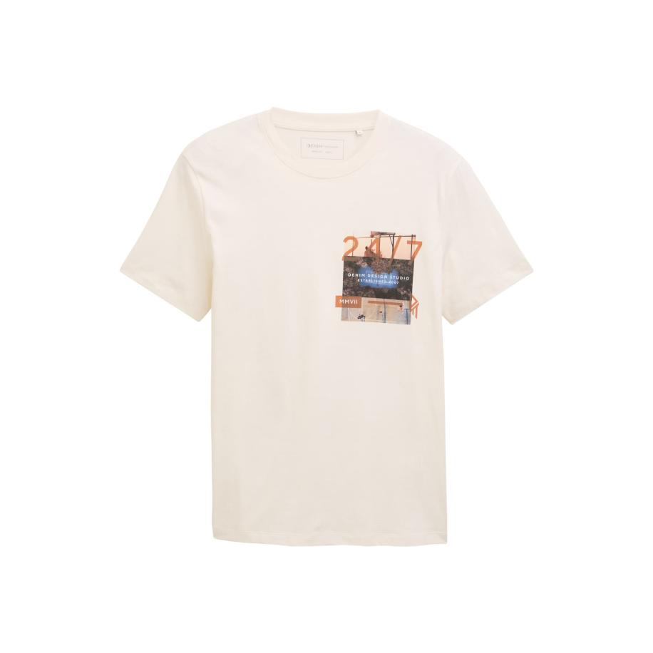 Tom Tailor TOM TAILOR DENIM Shirt saffier / lichtbruin / abrikoos / natuurwit -