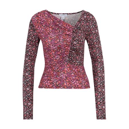 Warehouse Warehouse Shirt donkeroranje / pink / donkerroze / zwart / wit