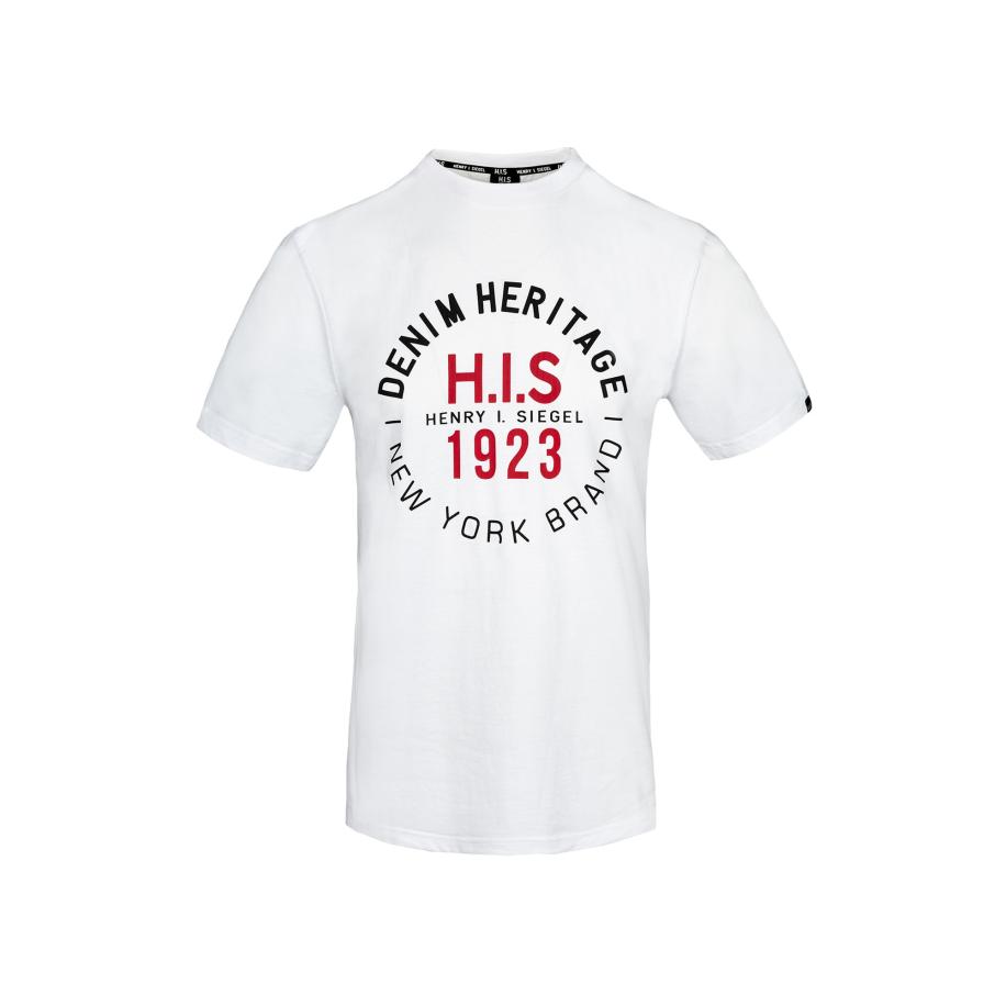H.I.S H.I.S Shirt Denim Heritage Big Logo wit -