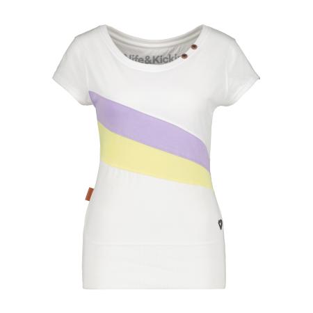 Alife and Kickin Shirt lichtgeel / lavendel / wit