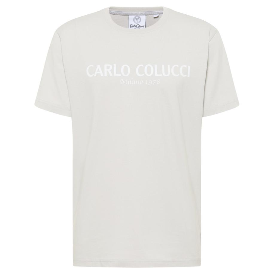 carlo colucci Carlo Colucci Shirt di Comun grijs / wit -