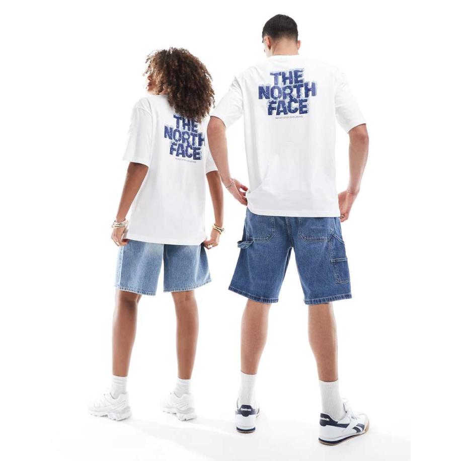 The North Face - Stone - Oversized T-shirt met logoprint op de achterkant in wit Wit