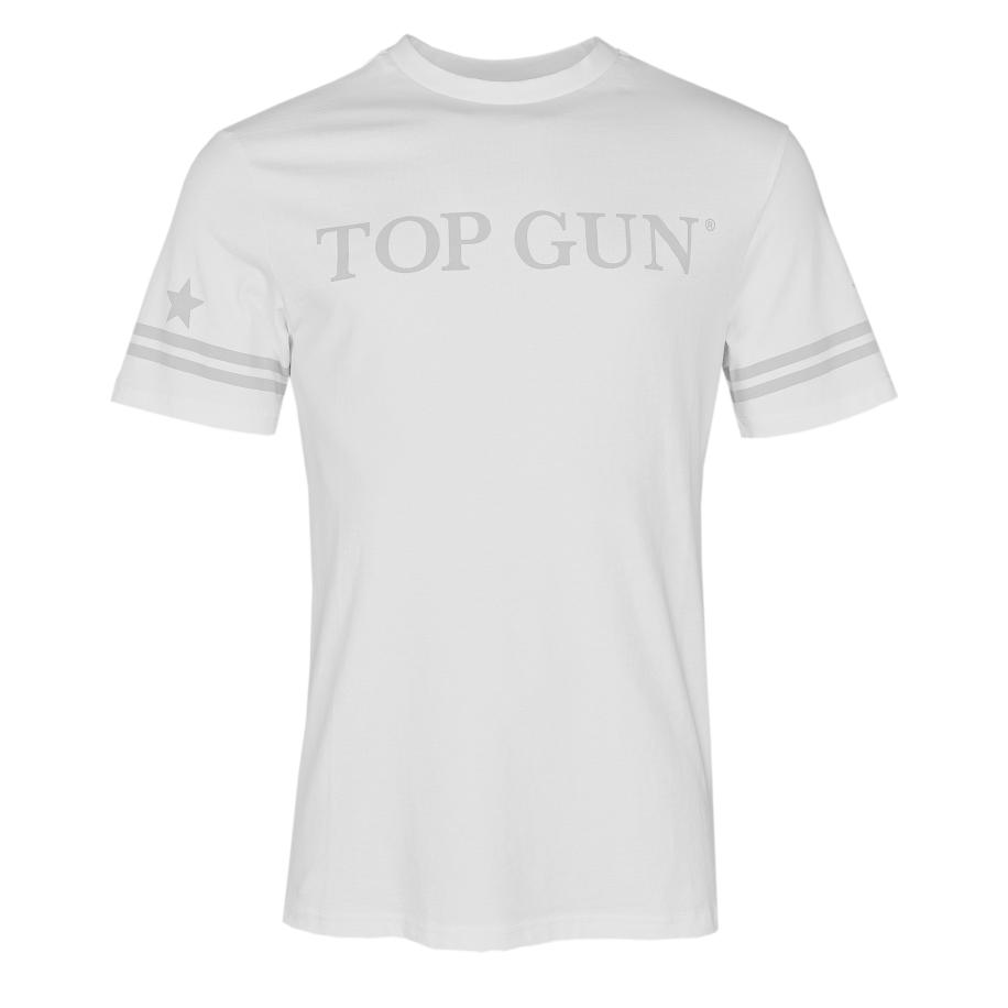 Top gun TOP GUN Shirt TG22002 lichtgrijs / wit -