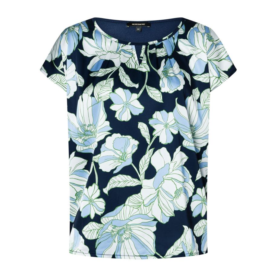 More & More MORE & MORE Shirt marine / lichtblauw / lichtgroen / wit -