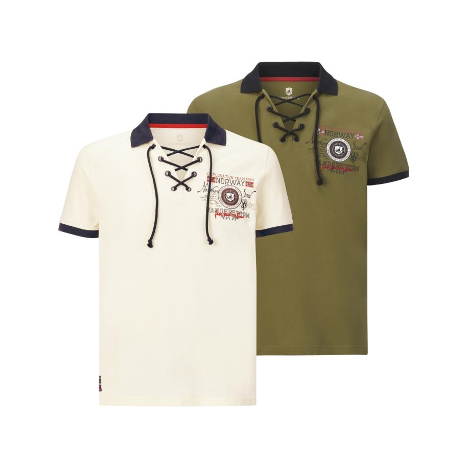 jan vanderstorm Jan Vanderstorm Shirt Eljar navy / kaki / rood / wolwit -