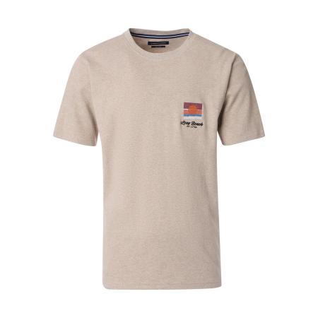 Casa Moda T-Shirt ronde hals beige, Bedrukt