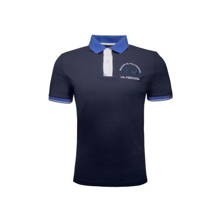 La Martina La Martina Shirt MAP005 kobaltblauw / donkerblauw / wit