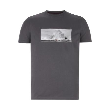 Jan Vanderstorm T-Shirt ronde hals donkergrijs, Bedrukt