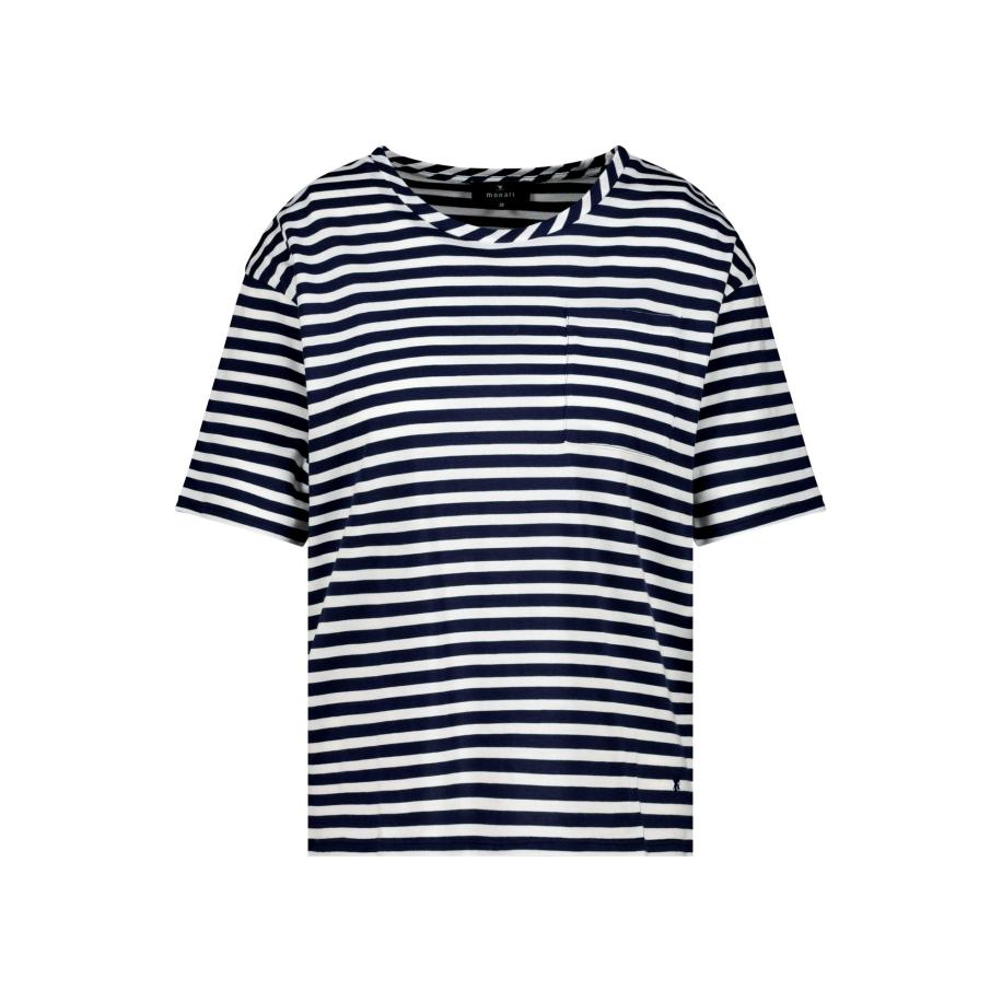Monari monari Shirt navy / wit -