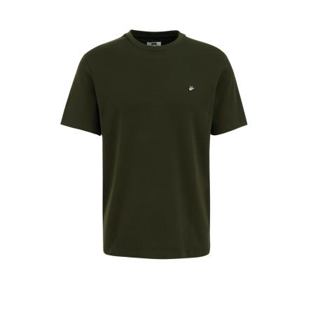 Fundamentals heren T-shirt - Slim Fit - Donkergroen - Katoen - Maat: XXL