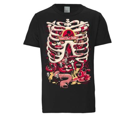 LOGOSHIRT Shirt Rick & Morty - Anatomy Park zwart