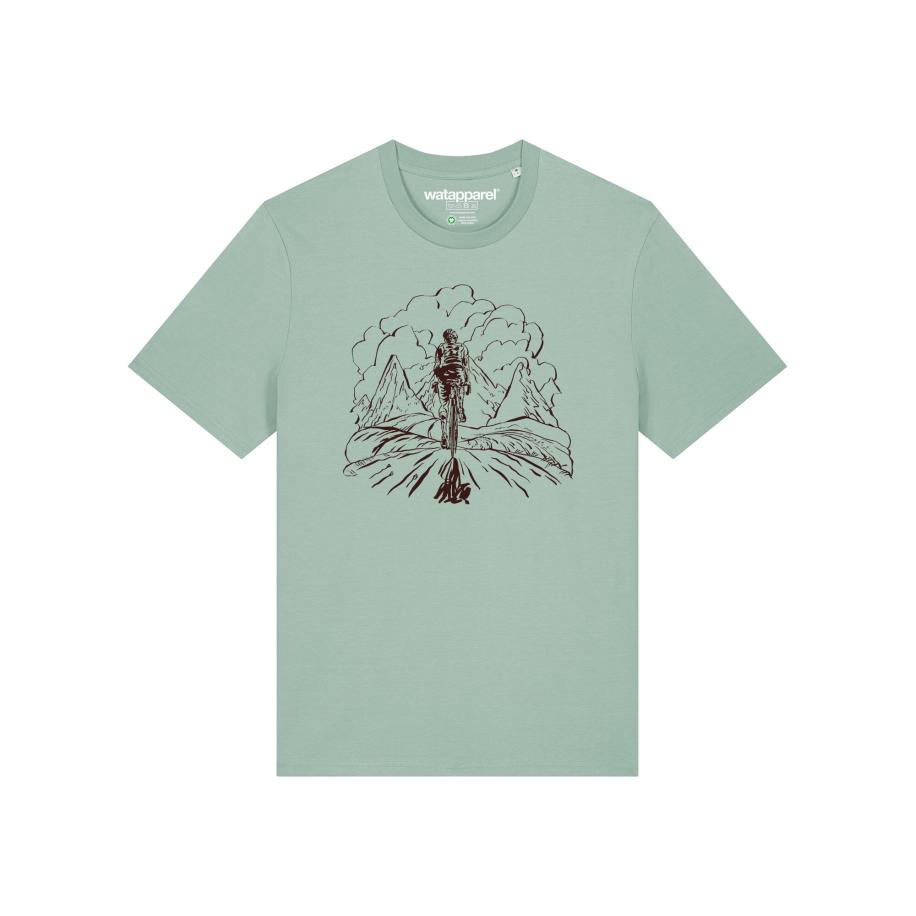 Watapparel Watapparel Shirt turquoise / donkerbruin -