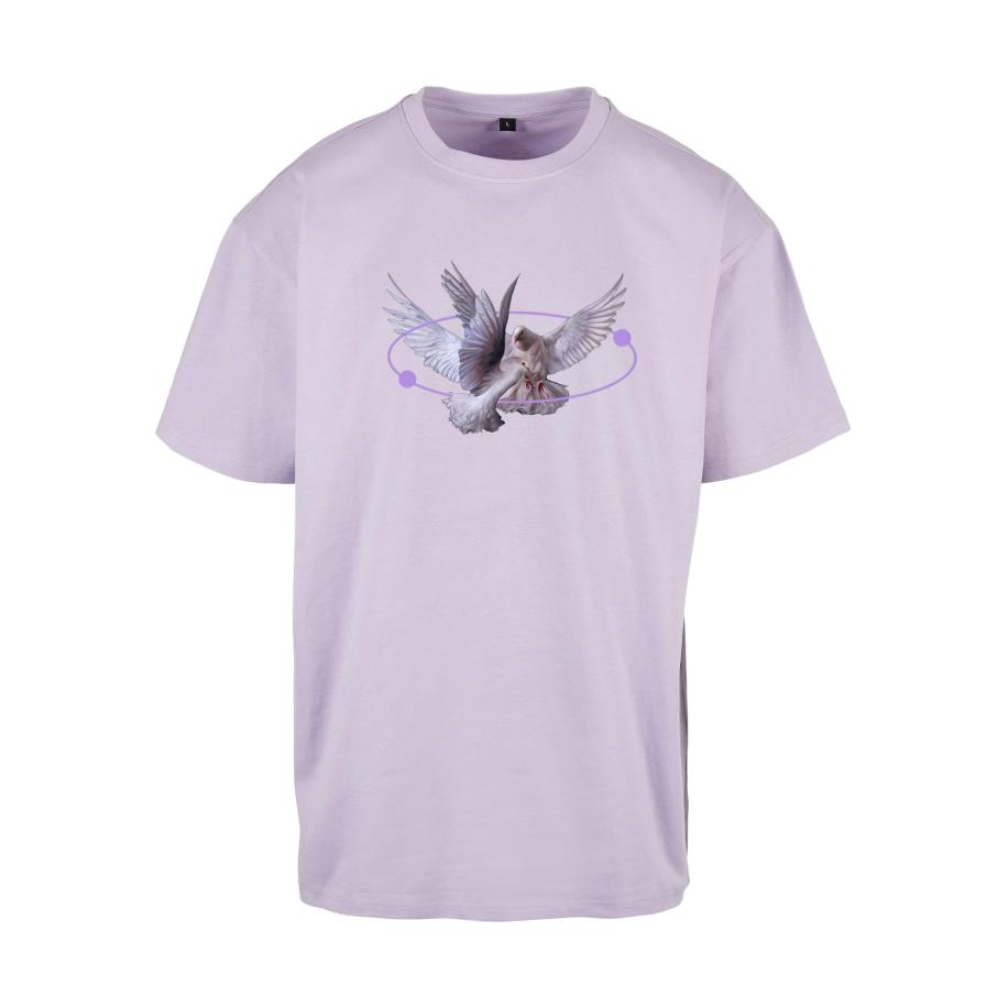 mister tee Mister Tee Shirt Vive la Liberte pastelblauw / grijs / lichtlila / wit -