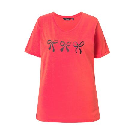Ulla Popken Ulla Popken Shirt rood gemêleerd / zwart