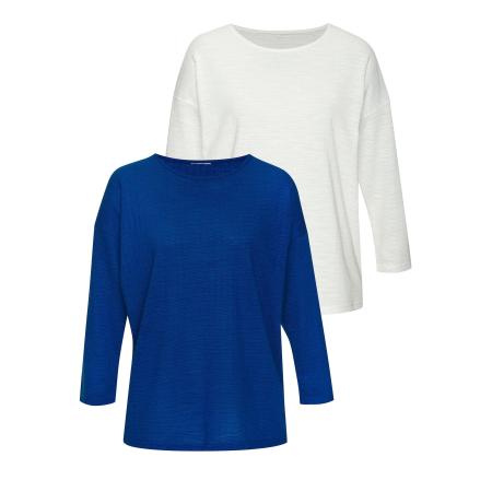VIVANCE VIVANCE Shirt blauw / wit