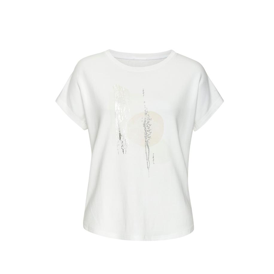 Lascana LASCANA Shirt beige / zilver / wit -